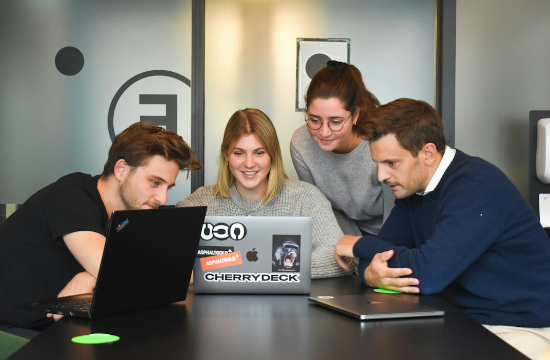 team using digital files